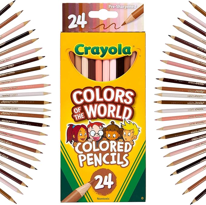 Crayola Colors of the World Bulk Colored Pencil Set - 6 Packs (24ct), Skin Tone Kids Colored Pencils for Kids, School Supplies