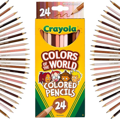 Crayola Colors of the World Bulk Colored Pencil Set - 6 Packs (24ct), Skin Tone Kids Colored Pencils for Kids, School Supplies