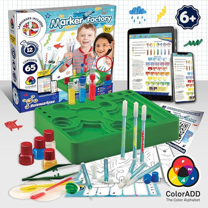 Science4you Marker Maker for Kids - Make Your Own Washable and Scented Markers for Kids, Marker Set with 12 Activities + 65 Contents, Stem Toys, Games, Gifts for 6+ Year Old Boys and Girls…