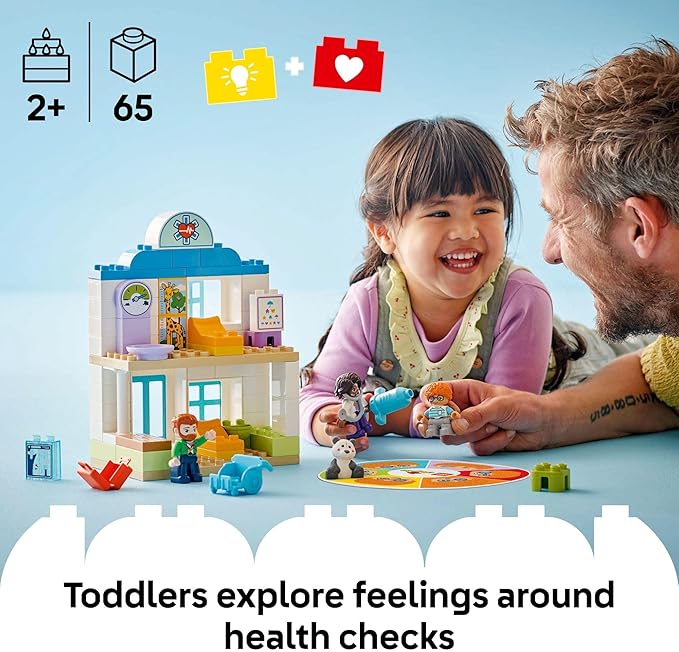 LEGO DUPLO Town First Time Visit with The Doctor Office Building Toy Playset - Preschool Learning and Educational Toy for Toddlers, Boys and Girls, Ages 2+ - Baby Gift Idea - 10449