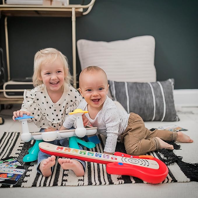 Baby Einstein Together in Tune Guitar Safe Wireless Wooden Musical Toddler Toy, Magic Touch Collection, Age 6 Months+