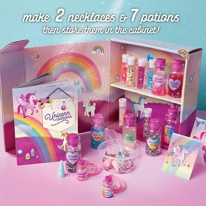 Craft-tastic – DIY Unicorn Potions Craft Kit – Includes Book with Magical Recipes, Enchanted Ingredients, Cabinet & More – Arts & Crafts for Kids – Fun, Creative & Unique Gift
