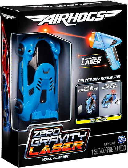 Air Hogs, Zero Gravity Light, Light-Guided Wall Racer, Wall Climbing Race Car,Blue