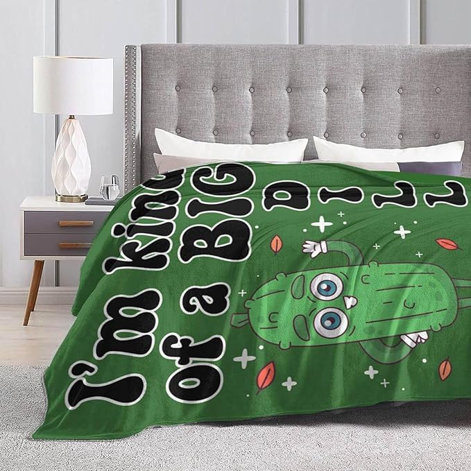 Pickle Blanket for Boys Girls, Cute I'm Kind of a Big Dill Themed Design Printed Throw Blankets for Kids Lap, Chair, Warm Soft Cozy Blanket, 30"x 40"