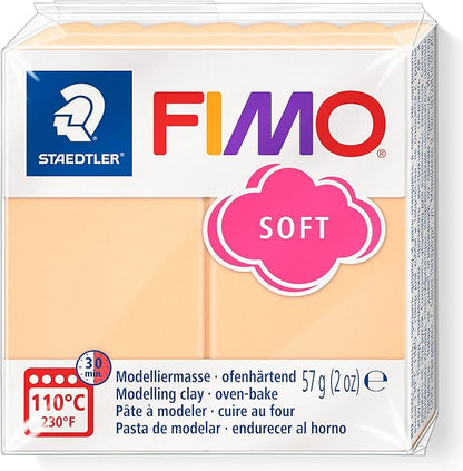 Staedtler FIMO Effects Polymer Clay - -Oven Bake Clay for Jewelry, Sculpting, Peach Pastel 8020-405