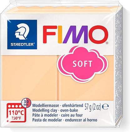 Staedtler FIMO Effects Polymer Clay - -Oven Bake Clay for Jewelry, Sculpting, Peach Pastel 8020-405