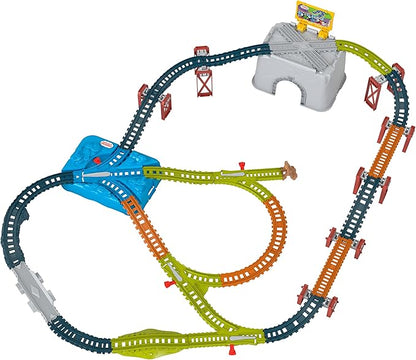 Thomas & Friends Toy Train Tracks Set, Connect & Build Bucket, 34-Piece Expansion Pack for Diecast & Motorized Trains, Kids Ages 3+ Years
