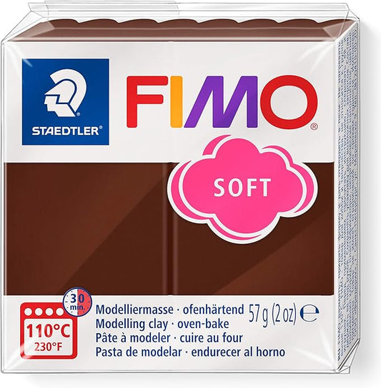 Staedtler FIMO Soft Polymer Clay - -Oven Bake Clay for Jewelry, Sculpting, Crafting, Chocolate 8020-75