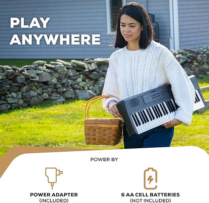 Alesis Melody 61 MK4 Keyboard Piano for Beginners with 61 Keys Speakers, Tablet/Sheet Music Stand, 300 Sounds and Music Lessons