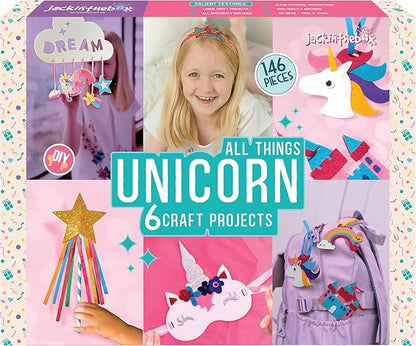 jackinthebox Unicorn Crafts for Kids Ages 5-8, 6-in-1 Unicorn Gifts for Kids, Unicorn Craft Kit, Unicorn Toys, Unicorn Arts and Crafts for kids Aged 5 6 7 8 Years