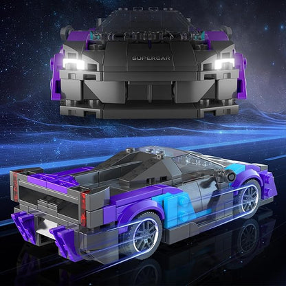 Super Sports Car Building Set,Racing Car Building Kits for Kids and Adults,Collectible Model Cars Construction Blocks Toys Gifts for Boys 6-8 10+ (476 pcs)