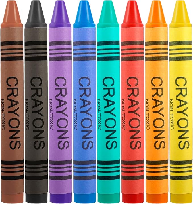 80 Pack Crayons Bulk, 640 Count Crayons, 8 Color Bulk Crayons, Easy to Hold Crayon, Crayons Party favors for Home Birthdays Goody Bags Stocking Stuffers