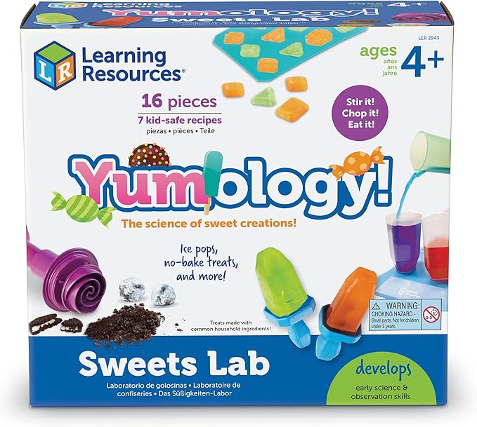 Learning Resources Yumology Science Sweets Lab,STEM Toys, Candy Experiments, Science Kit for Kids, Fun Gifts for Kids, 16 Pieces, Ages 4+