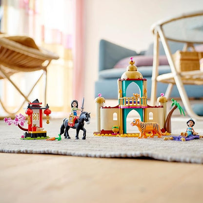 LEGO® Disney Jasmine and Mulan’s Adventure 43208 Building Kit; A Fun Princess Construction Toy for Kids Aged 5+