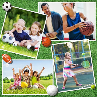 Capoda 36 Pack Valentines Day Sports Gift Set and Valentines Boxes Sports Valentine's Day Cards Adjustable Sport Party Charm Bracelet for Classroom Exchange Prizes Class Party Favors