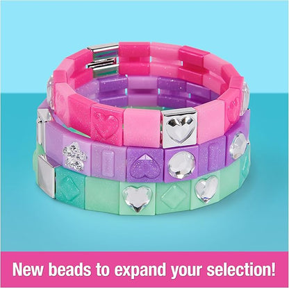 Cool Maker, PopStyle Expansion Pack, Bracelet Making Kit with over 50 Gem Beads, Makes 3, DIY Arts and Crafts Kids Toys for Girls