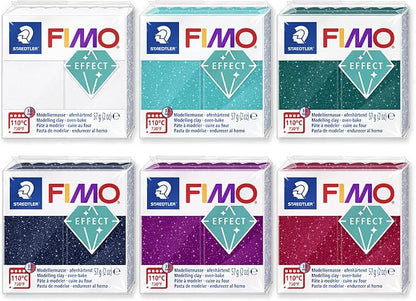 FIMO Soft Polymer Oven Bake Modelling Clay - 57g Blocks - Set of 6 - Galaxy Colours