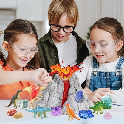 Volcano Kit, Dinosaur Kit，Gem Digging Kit, Volcano Eruption Science Kits, Science STEM Activities Educational for Age 6-8-12, Kid Toys, Birthday Gift