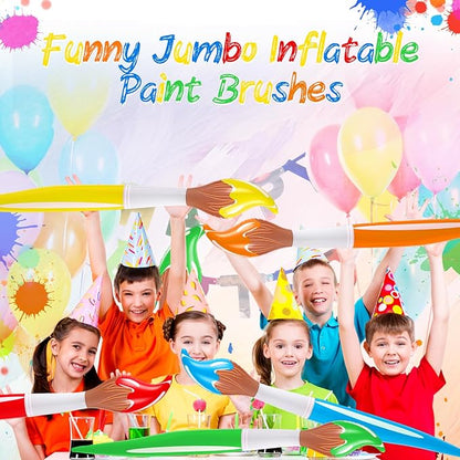 5 Pcs 43.3 Inch Giant Inflatable Paint Brushes Large Colored Blow up Paint Brushes Paintbrush Balloons Prop Kit for Back to School Inflatable Decorations Birthday Party Favor