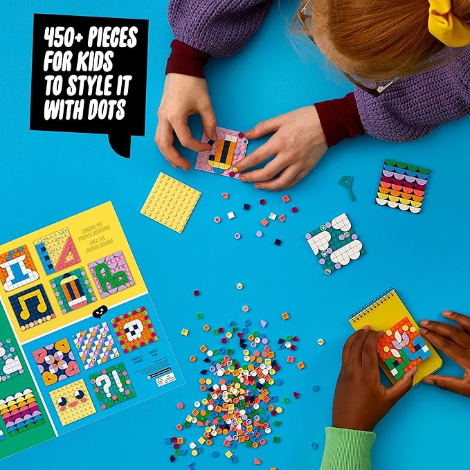 LEGO DOTS Adhesive Patches Mega Pack 41957 Arts and Crafts 5-in-1 Mosaic Making Building Kit, DIY Sticker Patches, Gift Idea for Creative Kids, Make Custom Designs for Notebooks, Phone Cases and More