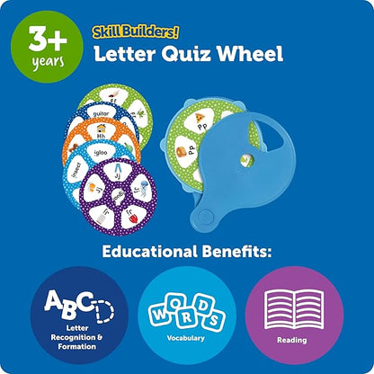 Learning Resources Skill Builders Letter Quiz Wheel, Alphabet Flash Cards, Reading Games, Sight Words Flash Cards Kindergarten, Ages 3 and Up
