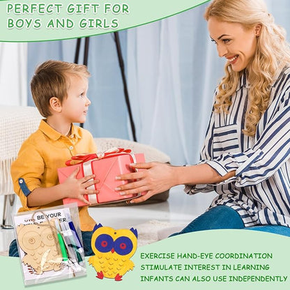 24 Pcs Safari Party Favors, Animal Party Favors, Unfinished Wooden Painting Crafts for Kid, Sunday School Craft for Kid, Painting Craft Activities Kit, New Year's Gift, Valentine's Day, Easter Gift