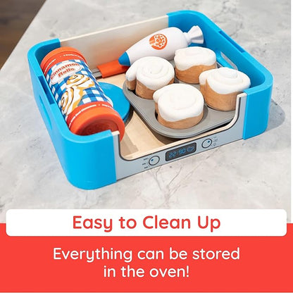 Fat Brain Toys Pretendables Cinnamon Roll Set, Pretend Play Food, Play Food Sets for Kids Kitchen, Imaginative Play Kitchen Food for Ages 3 to 7