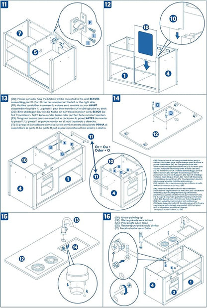 Battat – Play Kitchen & Market – Toddler-Friendly Size – Chalkboard Menu & Oven Dials – 25 Toy Cooking Accessories – 2 Years + – Two n' One Cookin' Fun