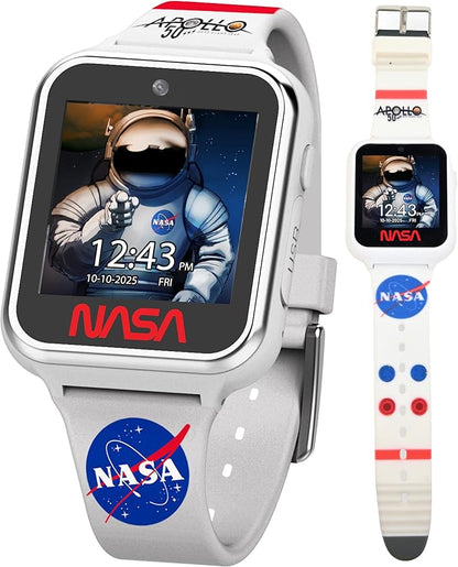 NASA Kids Interactive Smart Watch with Educational Features, Step Counter, Voice Recorder, Camera, Games, Alarm, Timer, Stopwatch, Touchscreen Display, and Fun NASA Themes for Learning and Play