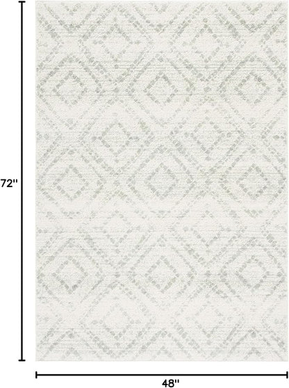 SAFAVIEH Adirondack Collection Accent Rug - 4' x 6', Ivory & Green, Modern Distressed Design, Non-Shedding & Easy Care, Ideal for High Traffic Areas in Entryway, Living Room, Bedroom (ADR131X)