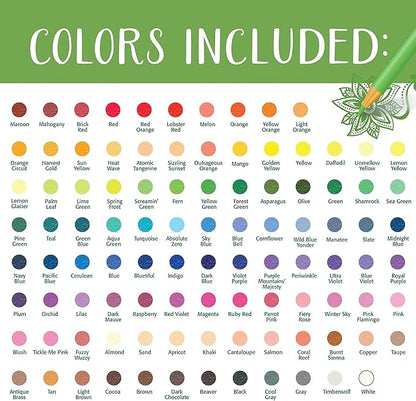 Crayola Adult Colored Pencil Set (100ct), Premium Coloring Pencils For Adult Coloring Books, Gifts for Teens & Adults, 12+