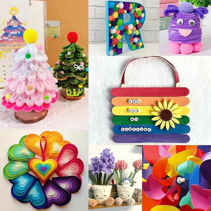 FUNZBO Arts and Crafts Supplies for Kids - 4000+pcs Arts and Crafts Materials for Kids Age 4 5 6 7 8-12 Gifts for Girls and Boys Crafts for Girls Ages 8-12 Arts Activities