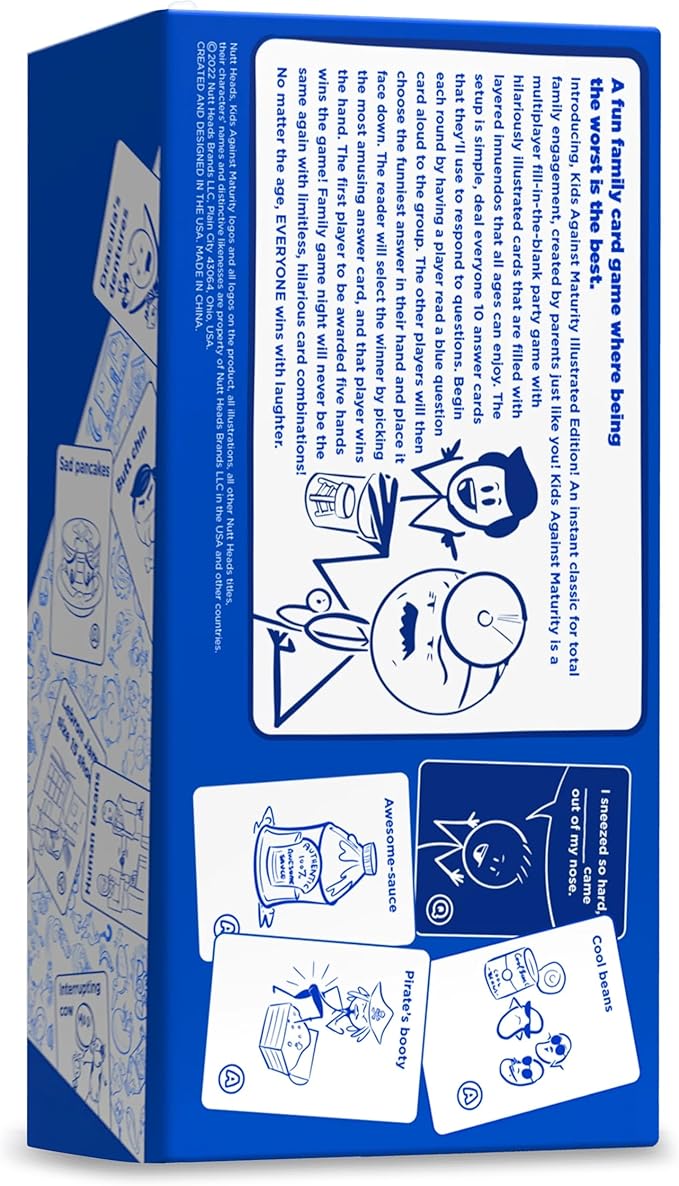 Kids Against Maturity: Card Game for Kids and Families, Super Fun Hilarious for Family Party Game Night