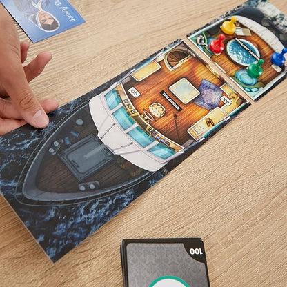 Clue Board Game Sabotage on The High Seas, Escape Room Game, Murder Mystery Games, Cooperative Family Board Game, 1-6 Players, 10+