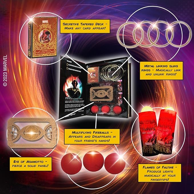 Fantasma Marvel’s Multiverse of Magic Doctor Strange Magic Kit for Kids and Adults | Magic Set Packaged Inside an Oversized Comic Book Art Storage Box | Magic Show with Over 100 Magic Tricks