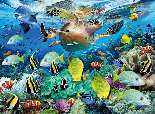 Ravensburger Underwater Paradise Jigsaw Puzzle - 150 Unique Pieces | Engaging and Educational Toy and Anti-Glare Surface | Ideal Gift for Kids | FSC Certified and Climate Pledge Friendly