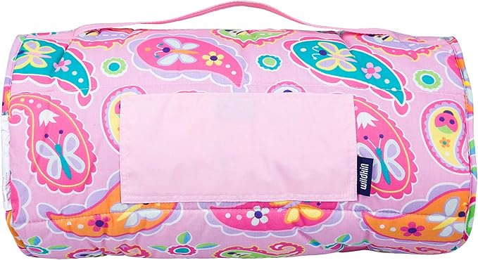 Wildkin Original Nap Mat with Reusable Pillow for Boys & Girls, Perfect for Elementary Daycare Sleepovers, Features Hook & Loop Fastener, Cotton Blend Materials Nap Mat for Kids