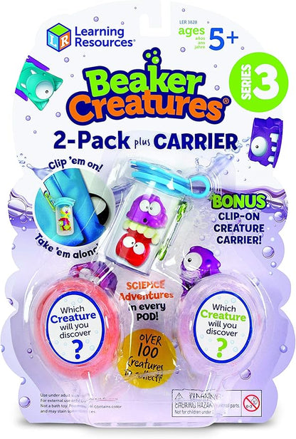 Learning ResourcesBeaker Creatures Series 3, 2-Pack with Bonus CaraBeaker, Homeschool, STEM, Ages 5+