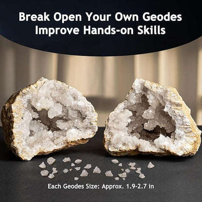 Japace Earth Science Kits for Kids Age 4-6-8-12-14, Birthstone Gemstone Dig Kit, Geology Kit with Break Your Own Geodes, Crystal Growing Experiment, Rock Mining Kit Birthday Gifts Toys for Boys Girls