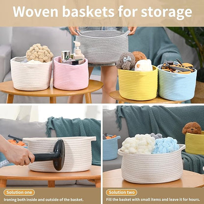 Happyiren Cute Woven Gift Basket with Handle – Brown Storage Basket Empty, Gift Baskets for Valentines Day Birthday Baby Shower Raffle Burr, Decorative Organizer ontainer for Office, Home