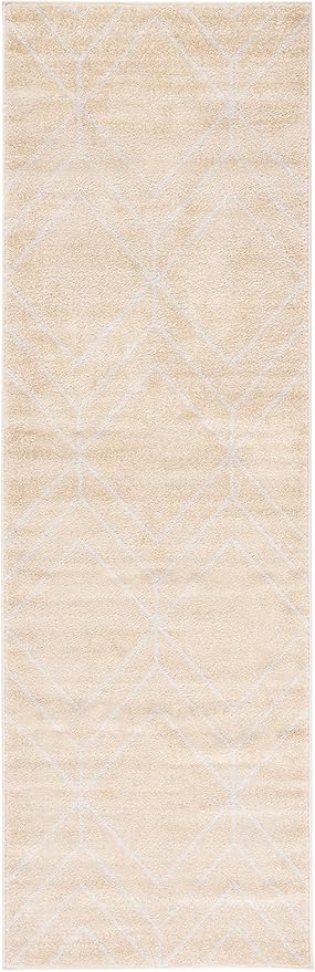 SAFAVIEH Adirondack Collection Runner Rug - 2'6" x 8', Gold & Light Grey, Modern Geometric Design, Non-Shedding & Easy Care, Ideal for High Traffic Areas in Living Room, Bedroom (ADR241D)