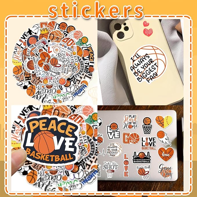 Basketball Party Favors, 172 pcs Birthday Party Supplies contains Cups, Straws, Whistles, Bracelets, Keychains, Stickers, Soft Balls, Tatoo Stickers, Thank You Tags for Sport Themed Birthday Decors