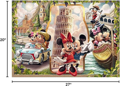 Ravensburger Disney Vacation Mickey and Minnie - 1000 Piece Jigsaw Puzzle for Kids and Adults | Unique Piece Design | Anti-Glare Surface | Ideal for Brain Game | Perfect Christmas Toy Gift