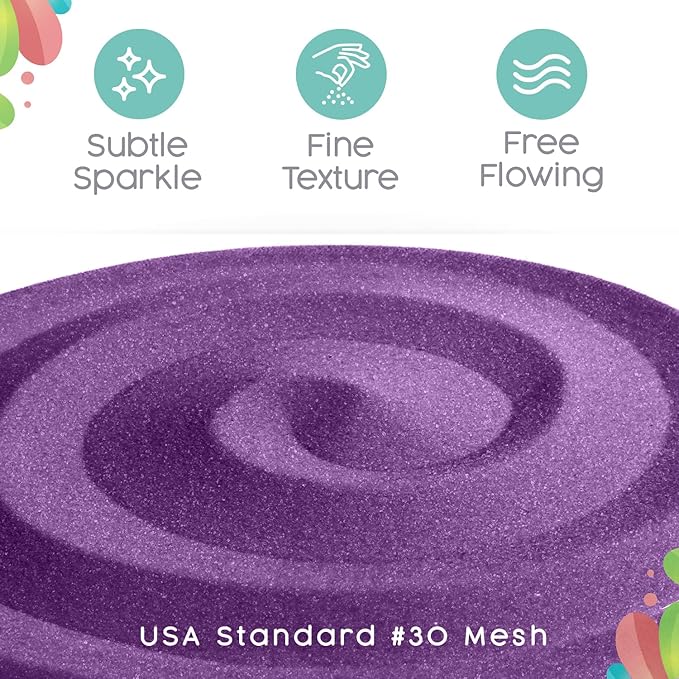 Sandsational Sparkle Wisteria Purple Unity Sand, 1 LB (16 oz), Colored Sand for Weddings, Vase Filler, Home Décor, Craft Sand, Aquarium Sand, and More