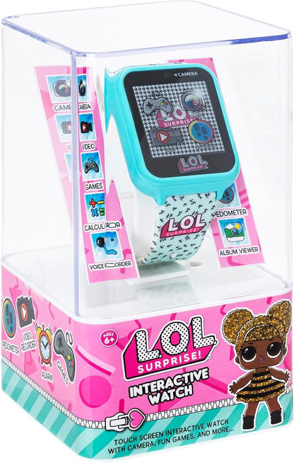 Accutime Kids LOL Surprise Light Blue Educational Touchscreen Smart Watch Toy for Girls, Boys, Toddlers - Selfie Cam, Learning Games, Alarm, Calculator, Pedometer & More (Model: LOL4299AZ)
