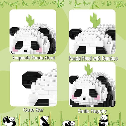 Mini Building Blocks- Crawling Panda, Party Favors- Micro Blocks Panda Toy for Kids 6 7 8 9 10+, Mini Blocks Building Sets for Adults, Easter/Birthday for Boys and Girls(606 PCS)