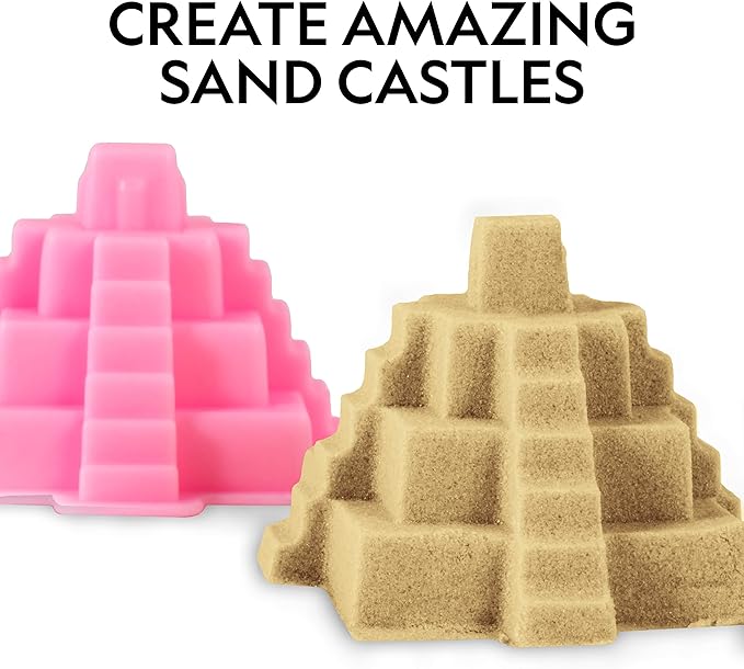 National Geographic Blue Marble Moon Sand - 12 Lbs. of Play Sand with Castle Molds (Natural) - A Fun No Mess Sensory Activity, Kids Fake Sand Play Set, Sensory Bin Filler
