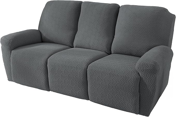 NORTHERN BROTHERS Recliner Sofa Covers 3 Seater, Reclining Sofa Cover 3 Seater, Couch Covers for Reclining Sofa, Couch Cover for Recliner Sofa 3 Seat, Recliner Sofa Covers, Dark Gray