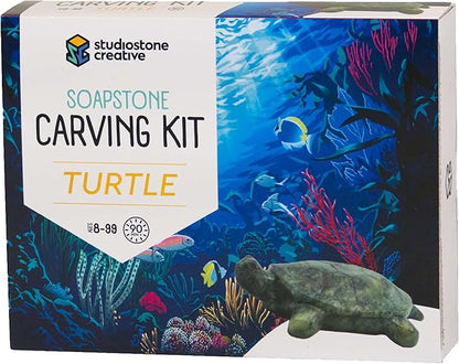 STUDIOSTONE CREATIVE DIY Arts & Crafts Carving Kit Kids Adults Ocean Set of 3 Sculpture Soapstone