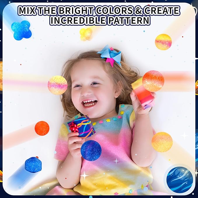 Pllieay DIY Planet Bouncy Ball Make Your Own Bouncy Ball Kit Kids Magic Bouncy Balls Educational Science Kits Solar System for Kids Craft Kit for Kids